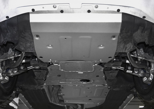 Фото Защита радиатора, картера, КПП и РК Rival для BMW X7 G07 (30d; 40i; M50d) 2019-н.в., алюминий 4 мм, с крепежом, K333.0533.1