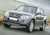 Защита переднего бампера d76+d57 Mitsubishi Pajero IV 2011-2014-