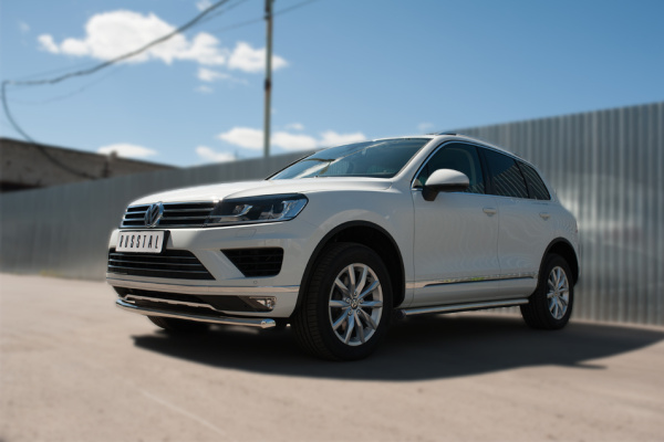 Фото Пороги труба d63 (вариант 2 ) VOLKSWAGEN Touareg 2014-