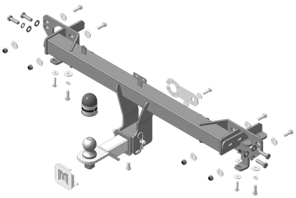 Фаркоп Мотодор «быстросъемный под квадрат» для Chery Tiggo 8 I (2018-)
