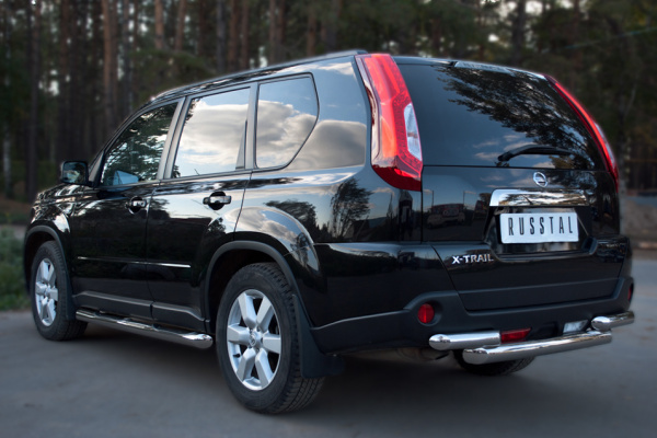 Фото Защита заднего бампера d76/63 NISSAN X-Trail 2011-2014