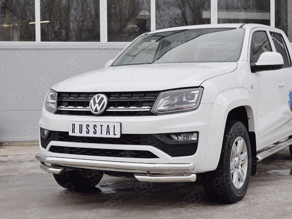 Фото Защита переднего бампера d63 секция-d63 уголки VOLKSWAGEN AMAROK 2016-