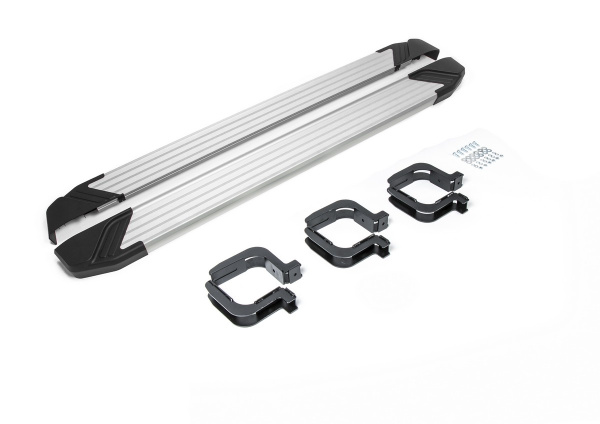 Фото Пороги алюминиевые Rival "Silver" для Mitsubishi Pajero Sport 2008-2013-2016