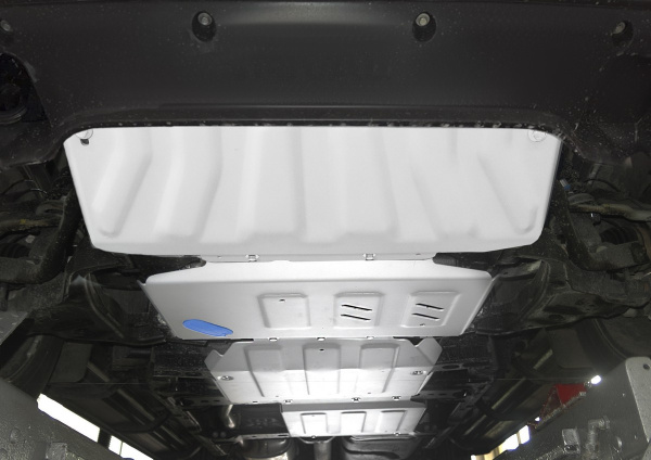 Фото Защита радиатора, картера, КПП и РК Rival для Mercedes-Benz X-Class 4WD 2018-н.в., алюминий 6 мм, с крепежом, K333.3942.1.6