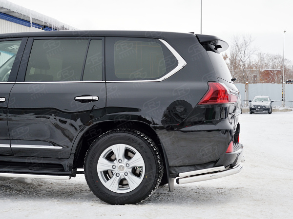 Фото Защита заднего бампера уголки d63 секции-d42 секции LEXUS LX450d-LX570 2015 (кроме F-Sport)