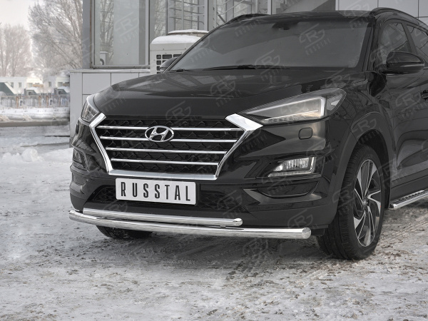Фото Защита переднего бампера d63 секции-d42 дуга HYUNDAI TUCSON 2018-