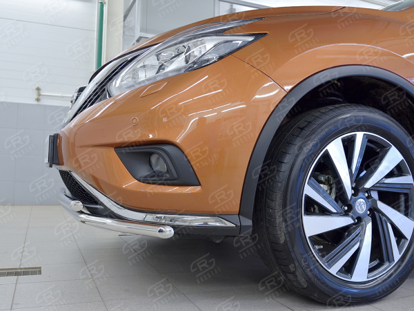 Фото Защита переднего бампера d42 секция-d42 дуга NISSAN MURANO 2016