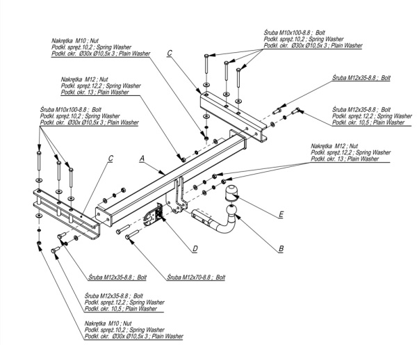 фото Фаркоп Imiola для Skoda Superb I 2002-2008