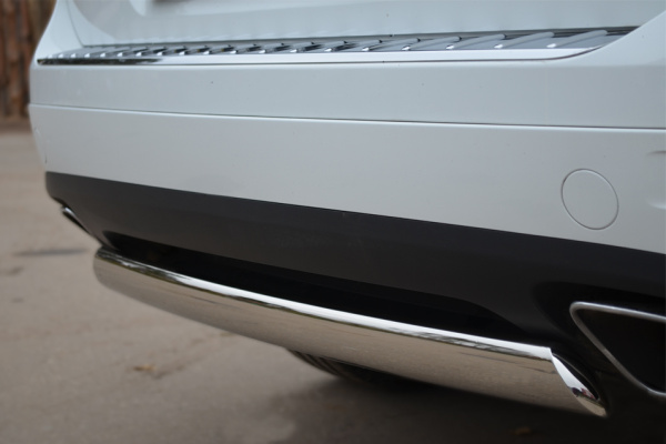 Фото Защита заднего бампера d75х42 овал (дуга) VOLKSWAGEN Touareg 2010-2013