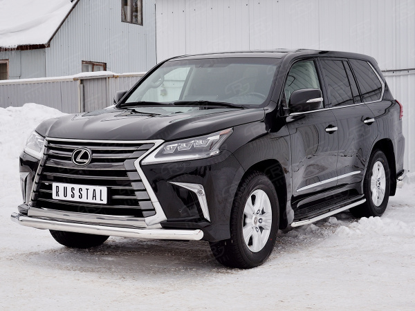 Фото Защита переднего бампера d76 секция LEXUS LX450d-LX570 2015 (кроме F-Sport)