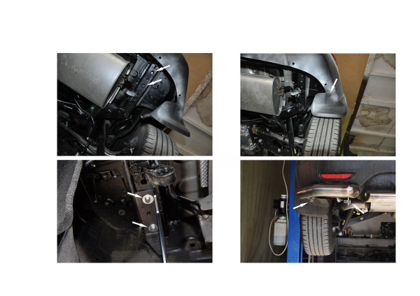 Фото Защита заднего бампера d57 уголки Nissan Qashqai 2013-