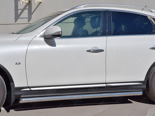 Фото Пороги труба d63 секция INFINITI QX 50 2016-2018