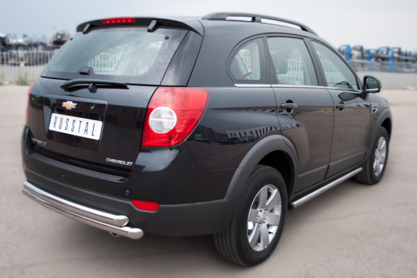 Фото Защита заднего бампера d63/63 (дуга) CHEVROLET Captiva 2011-2013