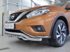 Фото Защита переднего бампера d63 волна с надписью NISSAN MURANO 2016