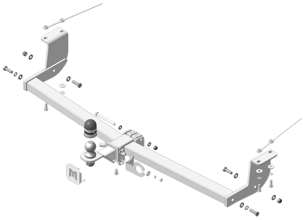 Фаркоп Мотодор с полностю оцинкованный на Honda StepWGN (2015-)