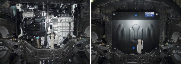 Фото Защита картера и КПП Автоброня для Kia Sorento, V - 2,2D; 2,4i 2012-