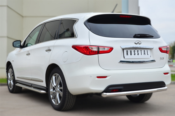 Фото Защита заднего бампера d63 (дуга) INFINITI JX35-QX60 2013-2016