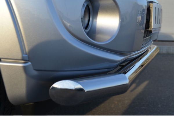 Фото Защита переднего бампера d76 (секции) MITSUBISHI Pajero 4 2012-2014