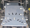 Фото Защита КПП и раздатки, алюминиевая Мотодор Nissan Patrol  2003-2009