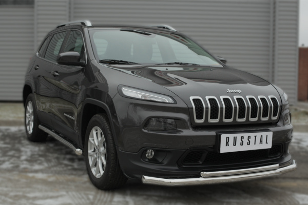 Фото Пороги труба d63 (секции) JEEP Cherokee 2014-