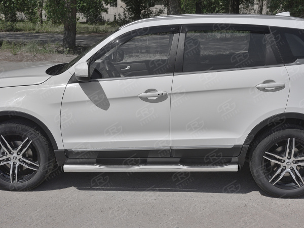 Фото Пороги труба d76 с накладкой (вариант 2) LIFAN X70 2018-