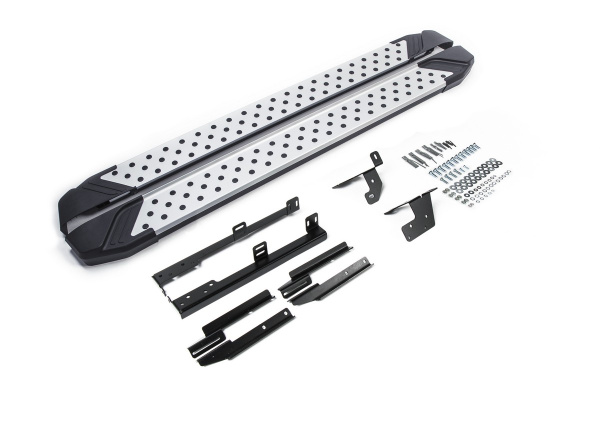 Фото Пороги алюминиевые Rival "Bmw-Style" для Nissan Qashqai 2007-2010-2013