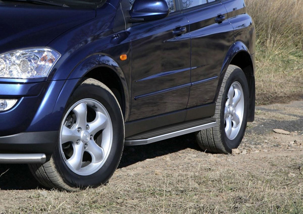 Фото Пороги алюминиевые Rival "Premium" для Ssang Yong Kyron 2007-