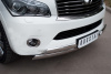 Фото Защита переднего бампера 75х42_(75х42)х2 с подъемом INFINITI QX 56 2010-2014