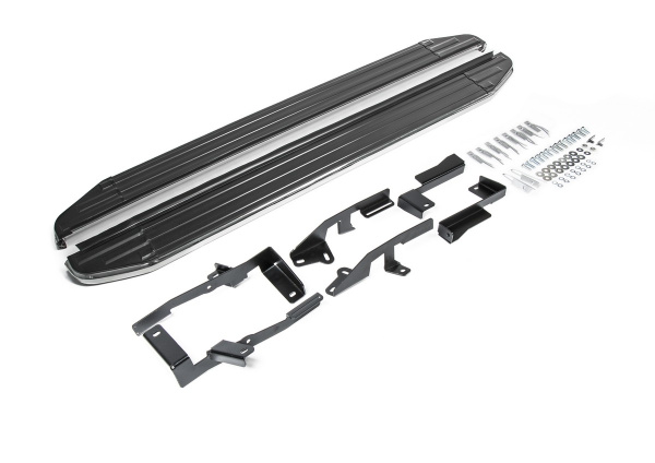 Фото Пороги алюминиевые Rival "Premium" для Ford Kuga 2013-2016-