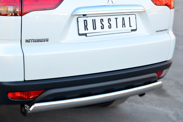 Фото Защита заднего бампера 75х42 (дуга) MITSUBISHI Pajero Sport 2013-2015