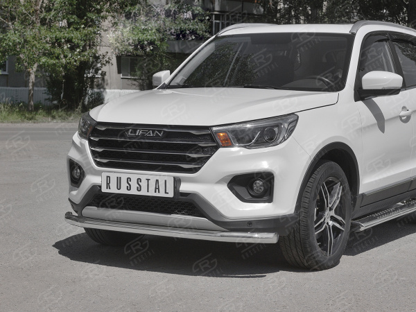 Фото Защита переднего бампера d63 секции LIFAN X70 2018-