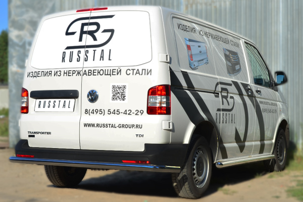 Фото Защита заднего бампера d63 (секции) VOLKSWAGEN Multivan-Caravelle 2010-2015