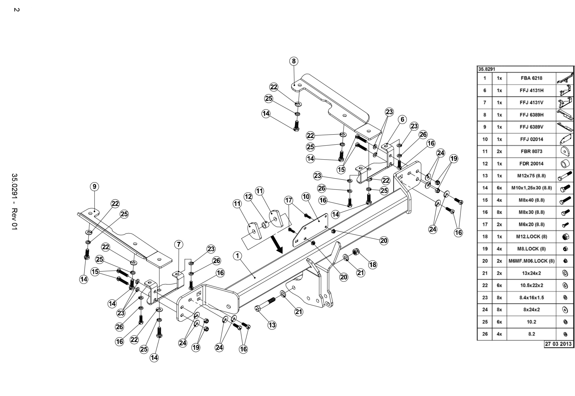 Фаркоп Westfalia для Honda CR-V 2012-