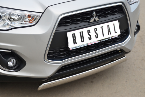 Фото Защита переднего бампера d75х42 овал MITSUBISHI ASX 2012-2016