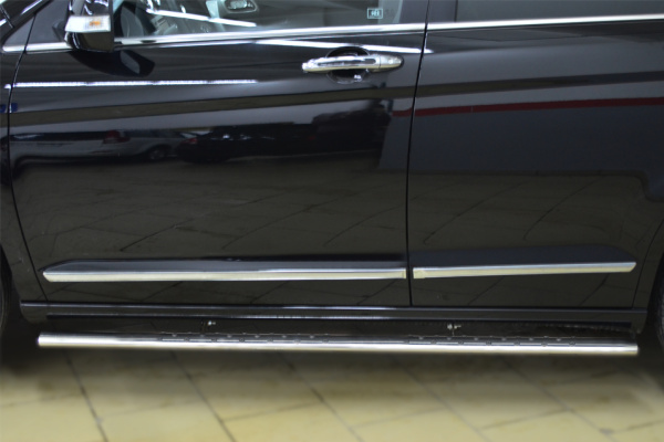 Фото Пороги труба 75х42 овал с проступью GREAT WALL Hover H6 2012-2013