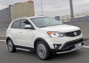 Пороги алюминиевые Rival "Silver" для Ssang Yong Actyon 2010-2013-