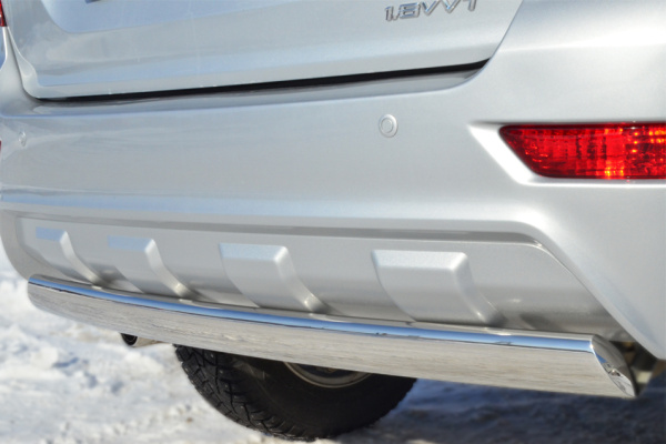 Фото Защита заднего бампера 75х42 овал LIFAN X60 2011-2016