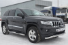 Защита порогов d76 с накладкой (вариант 3) JEEP Grand Cherokee 2012
