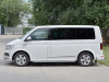 Пороги труба d42 правый С листом (лист нерж, проф. нерж)(вариант 3) VOLKSWAGEN Multivan Caravella Transporter Т6 2016 (короткая база)