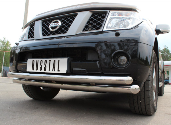 Фото Защита переднего бампера d76/63 (дуга) NISSAN Pathfinder 4 2004-2009