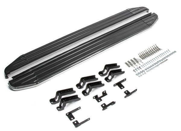 Фото Пороги алюминиевые Rival "Premium" для Haval F7 2019-н.в./F7x 2019-н.в.