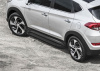 Фото Пороги алюминиевые Rival "Black" для Hyundai Tucson 2015-