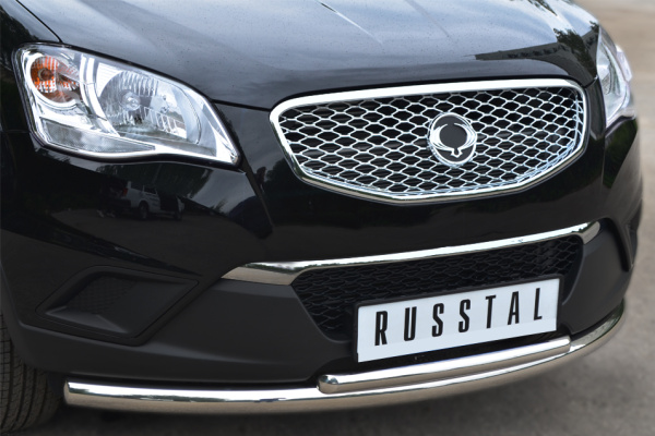 Фото Защита переднего бампера d63/42 (дуга) SSANG ACTYON 2010-2013