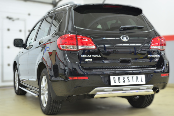 Фото Защита заднего бампера 75х42 (дуга) GREAT WALL Hover H6 2012-2013