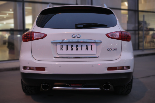 Фото Защита заднего бампера d42 (дуга) INFINITI QX 50 2014-2016