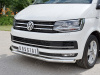 Фото Защита переднего бампера d63 секция VOLKSWAGEN Caravella Transporter T6 2016 (длинная база)