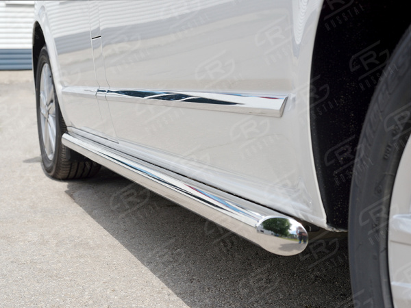 Фото Пороги труба d63 правый (вариант 1) VOLKSWAGEN Multivan Caravella Transporter Т6 2016 (короткая база)