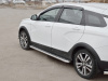 Фото Пороги труба d42 с листом (лист алюм, проф.сталь) (вариант 2) LADA VESTA SW CROSS 2017-