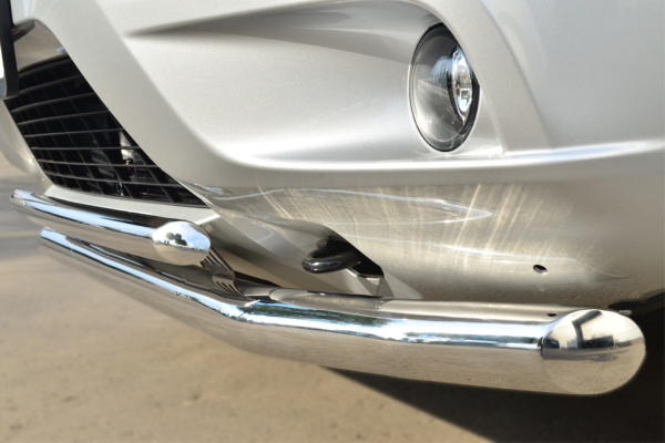 Фото Защита переднего бампера d63 (секции) d42 (дуга) декор-паз NISSAN Terrano 2014-