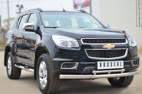 Фото Защита переднего бампера d76 (дуга) d42 (дуга) CHEVROLET Trailblazer 2012-